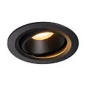 LED Loftindbygningslampe NUMINOS DL L, 2700K, IP20, drejelig / svingbar, 20°, 2150lm, UGR 20, sort/sort