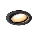 LED Loftindbygningslampe NUMINOS DL L, 3000K, IP20, drejelig / svingbar, 55°, 2300lm, UGR 20, sort/hvid