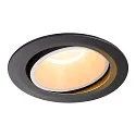 LED Loftindbygningslampe NUMINOS DL XL, 2700K, IP20, drejelig / svingbar, 40°, 3500lm, UGR 18, sort/hvid