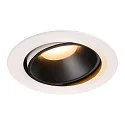 LED Loftindbygningslampe NUMINOS DL XL, 2700K, IP20, drejelig / svingbar, 55°, 3300lm, UGR 22, hvid/sort