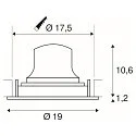 SLV LED Loftindbygningslampe NUMINOS DL XL, 3000K, IP20, drejelig / svingbar, 40°, 3500lm, UGR 18, hvid/chrom