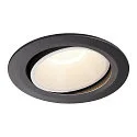 LED Ceiling recessed luminaire NUMINOS DL XL, 4000K, IP20, rotatable / pivotable, 55°, 3800lm, UGR 19, black/white
