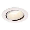 LED Loftindbygningslampe NUMINOS DL XL, 4000K, IP20, drejelig / svingbar, 40°, 3800lm, UGR 18, hvid/hvid