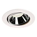 LED Loftindbygningslampe NUMINOS DL XL, 4000K, IP20, drejelig / svingbar, 55°, 3750lm, UGR 19, hvid/chrom