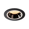 LED Loftindbygningslampe NUMINOS DL M, 2700K, IP20, 40°, 1550lm, UGR 17, sort/chrom
