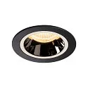 LED Ceiling recessed luminaire NUMINOS DL M, 3000K, IP20, 40°, 1550lm, UGR 17, black/chrome