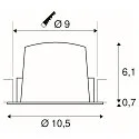SLV LED Loftindbygningslampe NUMINOS DL M, 3000K, IP20, 40°, 1550lm, UGR 17, sort/chrom