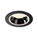 LED Loftindbygningslampe NUMINOS DL M, 4000K, IP20, 55°, 1660lm, UGR 19, sort/chrom