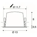 SLV LED Loftindbygningslampe NUMINOS DL L, 4000K, IP20, 40°, 2350lm, UGR 21, sort/sort
