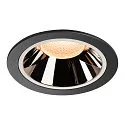 LED Loftindbygningslampe NUMINOS DL XL, 2700K, IP20, 40°, 3400lm, UGR 18, sort/chrom