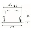 SLV LED Loftindbygningslampe NUMINOS DL XL, 2700K, IP20, 55°, 3300lm, UGR 22, sort/sort