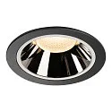 LED Loftindbygningslampe NUMINOS DL XL, 3000K, IP20, 40°, 3500lm, UGR 18, sort/chrom
