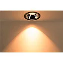 SLV LED Ceiling recessed luminaire NUMINOS DL XL, 3000K, IP20, 40°, 3500lm, UGR 18, black/chrome