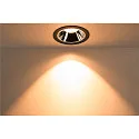 SLV LED Ceiling recessed luminaire NUMINOS DL XL, 3000K, IP20, 40°, 3500lm, UGR 18, black/chrome