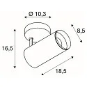 SLV LED Loftlampe NUMINOS SPOT PHASE M, 3000K, 36°, 1970lm, hvid/sort
