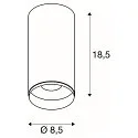 SLV LED Loftlampe NUMINOS CL PHASE M, 3000K, 60°, 1880lm, sort/sort