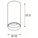 SLV LED Loftlampe NUMINOS CL DALI L, 3000K, 36°, 2340lm, sort/sort