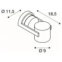 SLV LED Væg / Loftlampe OCULUS CW, DIM-TO-WARM 2000-3000K, 36-780lm, IP20, sort