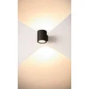 SLV LED Wall luminaire OCULUS UP/DOWN WL, 2000-3000K, 22-555lm, IP20, black