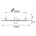 SLV Recessed canopy FITU, with connection box, IP20, black