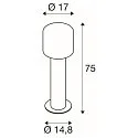 SLV LED Udendørslampe OVALISK 75 FL LED Standerlampe, CCT switch, 3000/4000K, 560/600lm, IP65, antracit