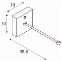 SLV FITU CRANE BASE Wall holder, IP20, black