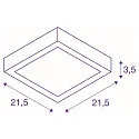 SLV LED Væg-/Loftlampe SENSER 24 CW, firkantet, 15W, 1200lm, IP20, hvid, 4000K