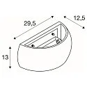 SLV Wall luminaire PLASTRA WL CURVED CUTRAIN, G9, QT-DE12, IP20, white