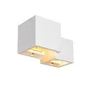 SLV Væglampe PLASTRA WL CUBES, QT14, IP20, hvid