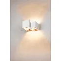 SLV Væglampe PLASTRA WL CUBES, QT14, IP20, hvid