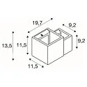 SLV Væglampe PLASTRA WL CUBES, QT14, IP20, hvid