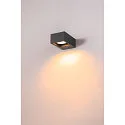 SLV LED Udendørslampe ESKINA FRAME WL LED Væglampe, CCT switch, 3000/4000K, 1100/1200lm, IP65, antracit