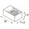 SLV LED Udendørslampe ESKINA FRAME WL LED Væglampe, CCT switch, 3000/4000K, 1100/1200lm, IP65, antracit