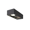 SLV LED Udendørslampe ESKINA FRAME WL DOUBLE LED Væglampe, CCT switch, 3000/4000K, 1100/1200lm, IP65, antracit