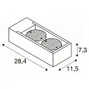 SLV LED Udendørslampe ESKINA FRAME WL DOUBLE LED Væglampe, CCT switch, 3000/4000K, 1100/1200lm, IP65, antracit