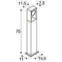 SLV LED Udendørslampe ESKINA FRAME FL SINGLE LED Standerlampe, CCT switch, 3000/4000K, 1100/1200lm, IP65, antracit, 75cm