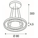 LED Pendel ONE DOUBLE PD DALI UP/DOWN, CCT switch, 3000/4000K, 1050/1060lm, sort