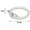SLV 3-Faset Lampe ONE 40 TRACK DALI, 15,2W, 4000K, 670lm, hvid