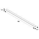 SLV Tilbehør til LED Strip GRAZIA 60 Overflade profil, 1,5m, IP20, aluminium