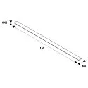 SLV Accessories for LED Strip GRAZIA 60 Cover, IP20, 1,5m, frosted, plastic PC