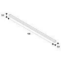 SLV Tilbehør til LED Strip GRAZIA 20 Overflade profil Standard, IP20, glat, 1,5m, hvid