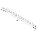 SLV Tilbehør til LED Strip GRAZIA 20 Indbygningsprofil, IP20, 1,5m, aluminium