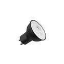 LED reflector lamp QPAR51, GU10, 6W 3000K 460lm 38°, CRi >90, dimmable, black