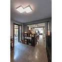SLV Væg-/Loftlampe SIMA, firkantet, 3000K, 2150lm, dæmpbar, IP44, hvid