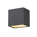 LED Outdoor Wall luminaire SITRA S WL SINGLE, CCT switch, 3000/4000K, anthracite