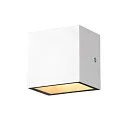 SLV LED Outdoor Wall luminaire SITRA S WL SINGLE, CCT switch, 3000/4000K, white