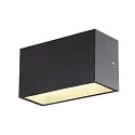SLV LED Udendørs Væglampe SITRA M WL UP/DOWN, CCT switch 3000/4000K, antracit