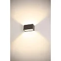 SLV LED Udendørs Væglampe SITRA M WL UP/DOWN, CCT switch 3000/4000K, antracit