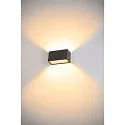 SLV LED Udendørs Væglampe SITRA M WL UP/DOWN, CCT switch 3000/4000K, antracit