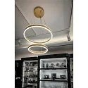 SLV LED Pendant luminaire ONE DOUBLE PHASE up/down, 35W, 2700/3000K, 130°, brass